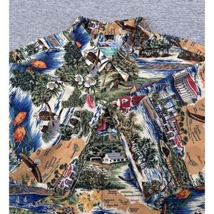 Reyn Spooner Hawaiian Shirt Mens XXL Catalina Island Print California Button Up
